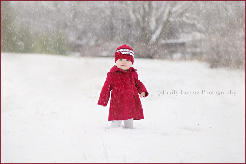 st louis baby photographer snow